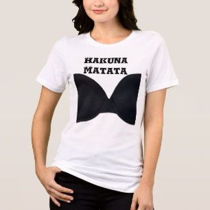 T-shirt Vintage Black Hakuna Matata Designer Bra Tshirt