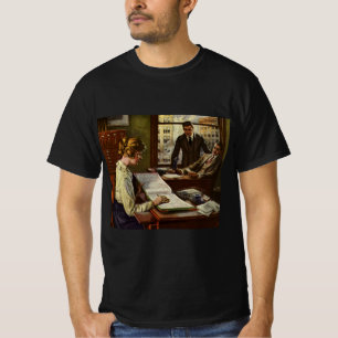 T-shirt Vintage Business Meeting, Office com Executivos