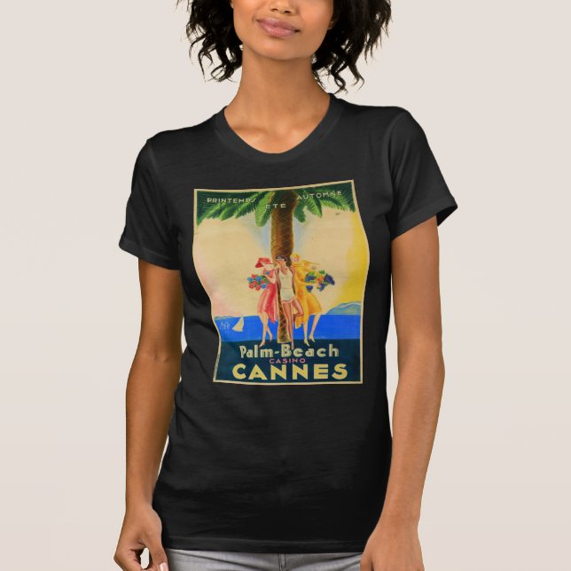 T-shirt Vintage Cannes Viagem francês (Frente)
