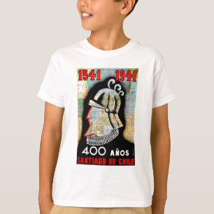 T-shirt Vintage Chile Santiago Viagem