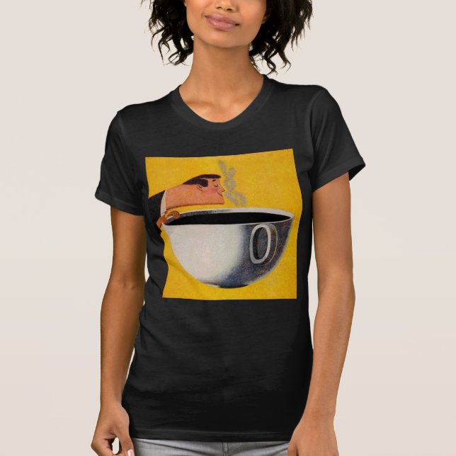 T-shirt Vintage Coffee Anúncio (Frente)