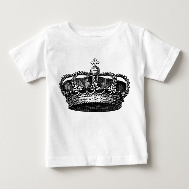 T-shirt Vintage Crown 02 - Black (Frente)