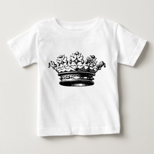 T-shirt Vintage Crown - Preto (Frente)