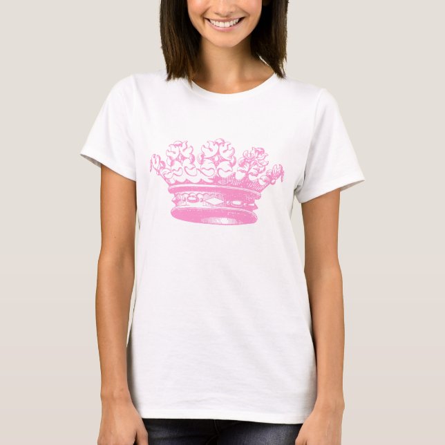 T-shirt Vintage Crown - Rosa (Frente)