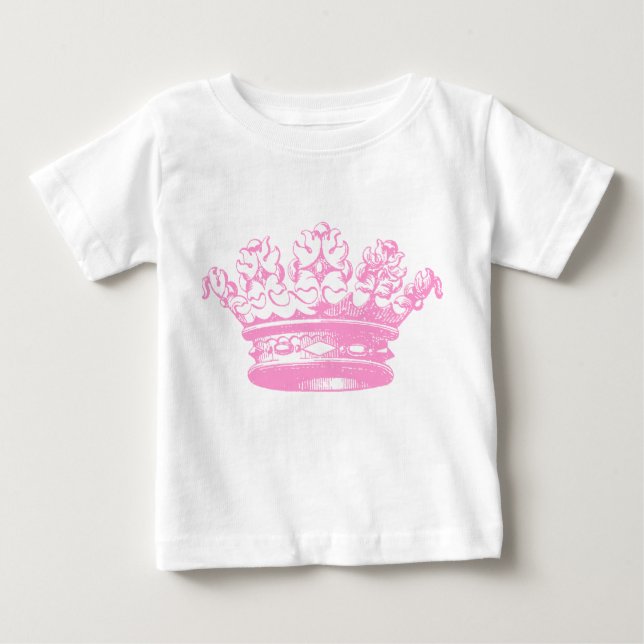 T-shirt Vintage Crown - Rosa (Frente)