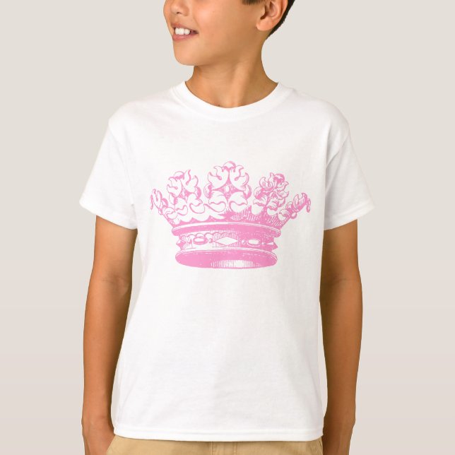 T-shirt Vintage Crown - Rosa (Frente)