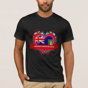 T-shirt Vintage eu amo British Virgin Islands