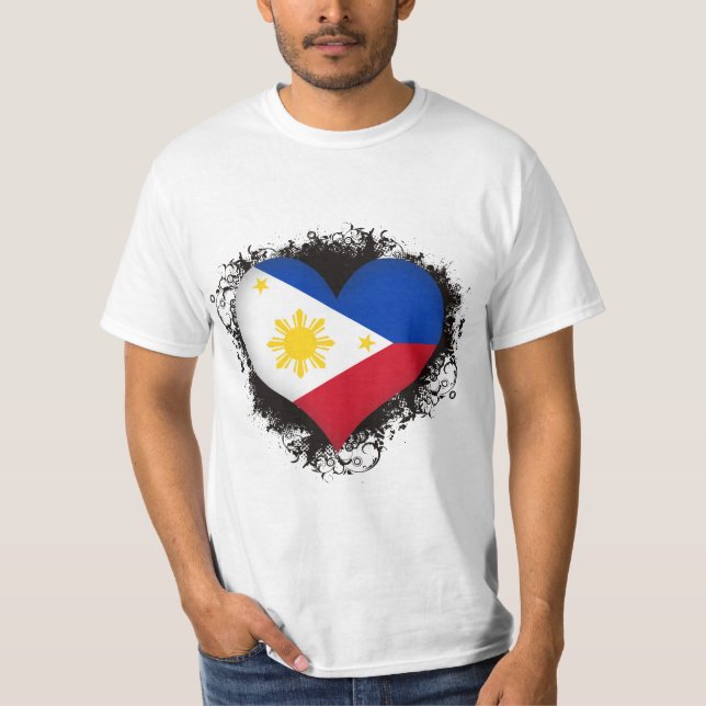 T-shirt Vintage eu amo Filipinas (Frente)
