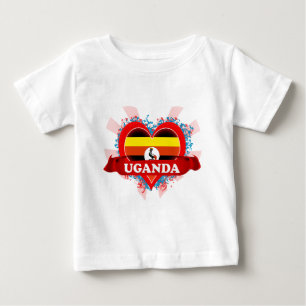 T-shirt Vintage eu amo Uganda