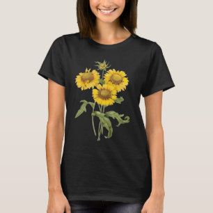 T-shirt Vintage Floral Flor Flor Sunflower por Redoute