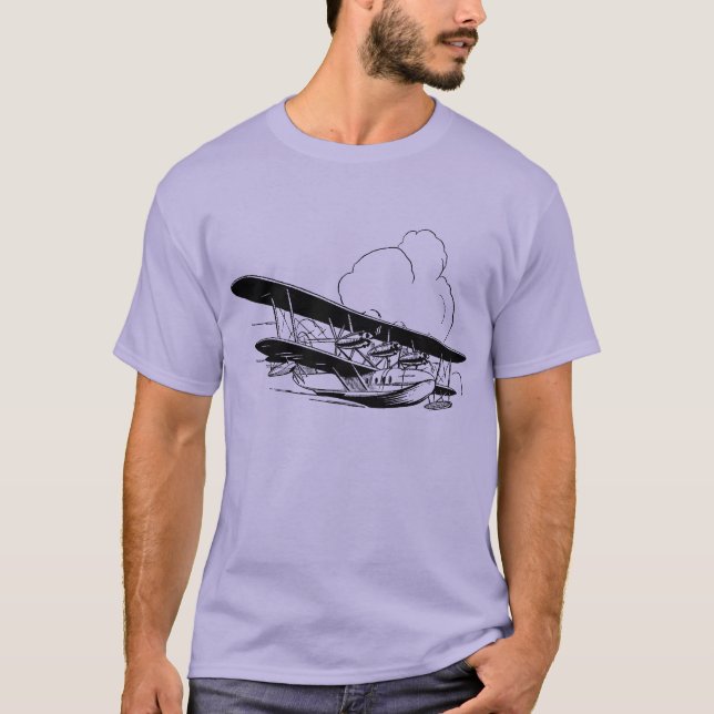 T-shirt Vintage Flying Boat (Frente)
