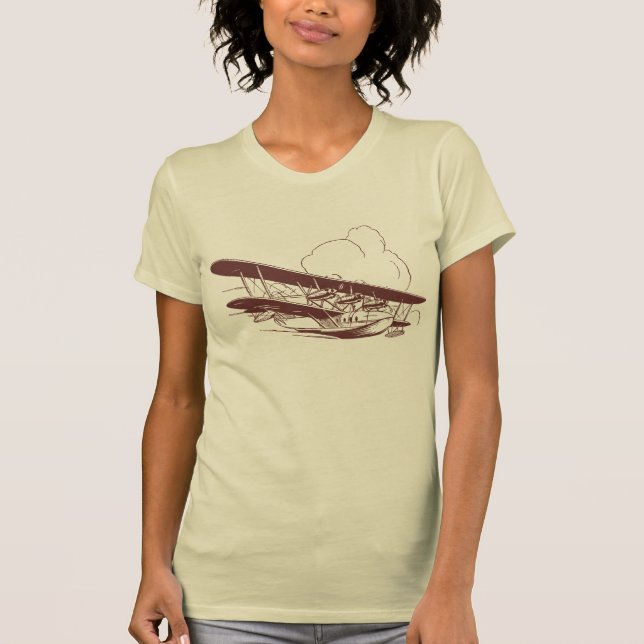 T-shirt Vintage Flying Boat (Frente)