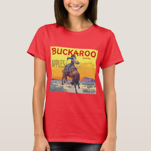 T-shirt Vintage Fruta Label Art, Buckaroo Apple