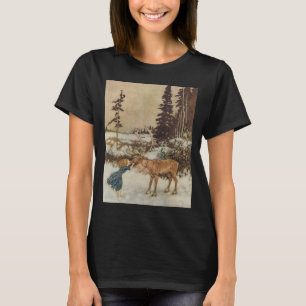 T-shirt Vintage Gerda e o Reindeer de Edmund Dulac