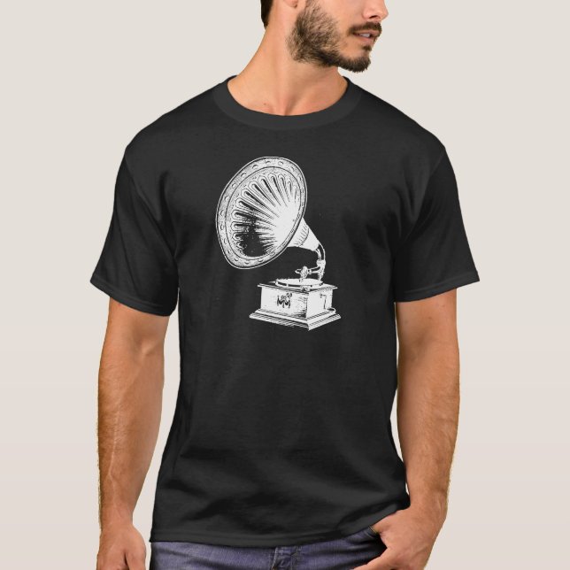T-shirt Vintage Gramophone (Frente)