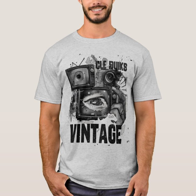 T-shirt vintage homme design artistique  (Frente)