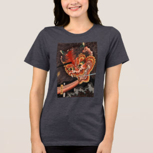 T-shirt Vintage Japonês Yokai Oni King Fine Art
