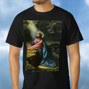 T-shirt Vintage Jesus Cristo Rezando, Jardim de Gethsemane