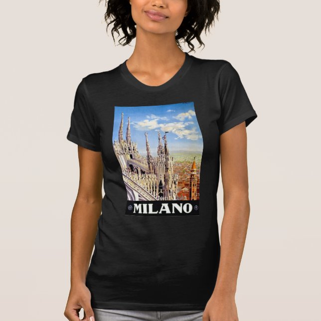 T-shirt Vintage Milano Viagem (Frente)