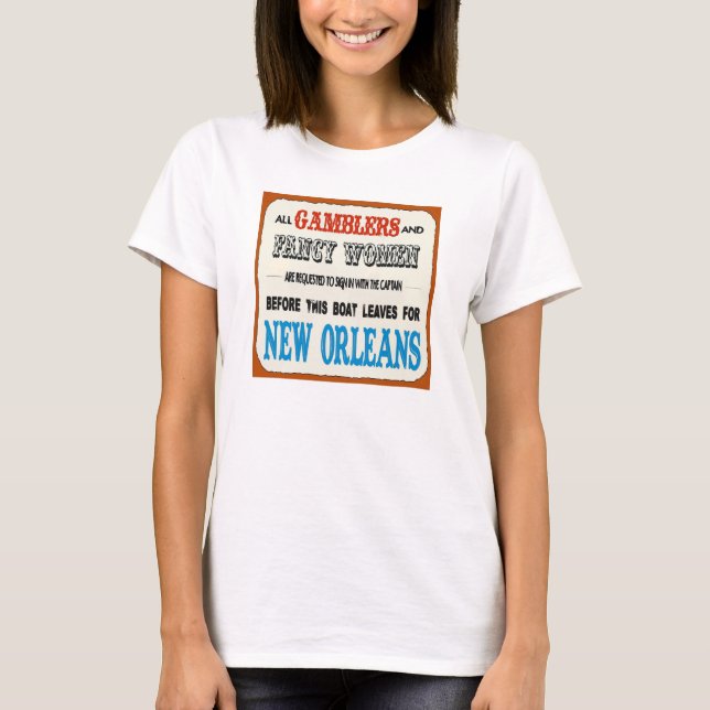 T-shirt Vintage New Orleans Gamblers Poster (Frente)