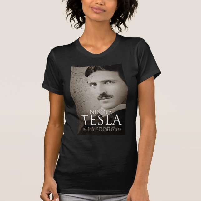T-shirt Vintage Nikola Tesla (Frente)