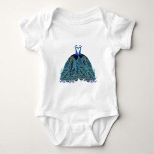 T-shirt Vintage Peacocks beijando presentes de casamento