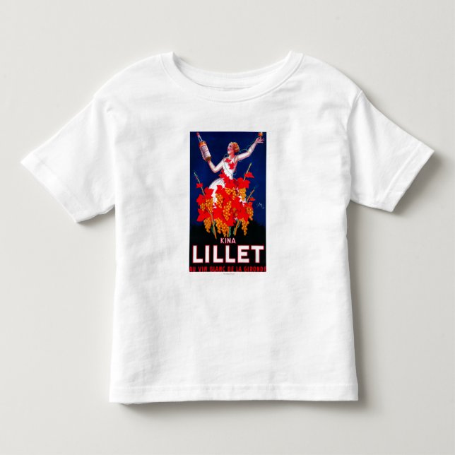 T-shirt Vintage PosterEurope de Lillet das kinas (Frente)