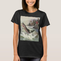 Vintage Rainbow Trout Pescador Pesca de Peixes