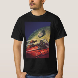 T-shirt Vintage Science Fiction, Futurística City on Moon