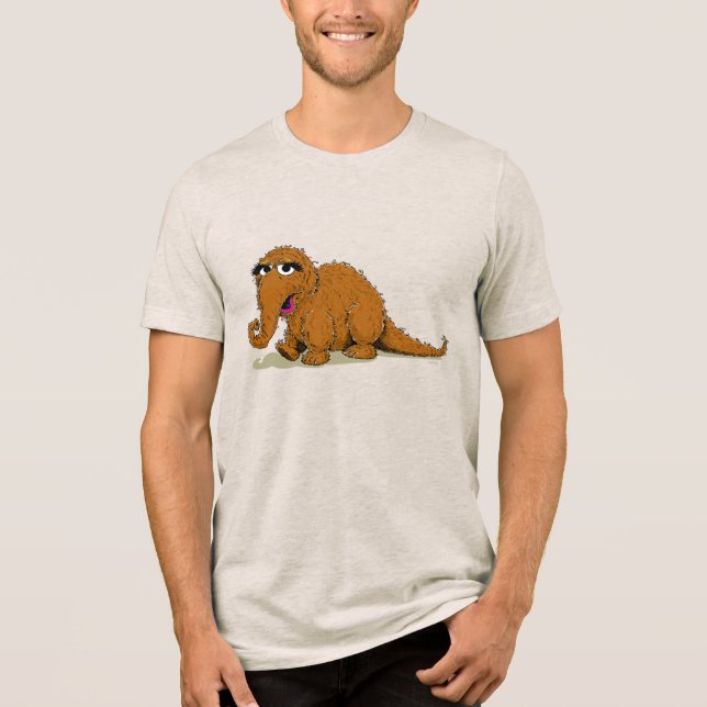 T-shirt Vintage Sesame Street Snuffleupagus (Frente)