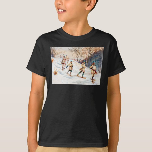 T-Shirt "Vintage snow calçado Trek" (Frente)