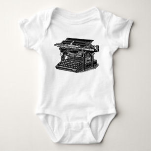 T-shirt Vintage Typewriter - Preto