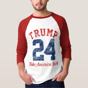 T-shirt Vintage Varsity Pro Trump 45º Presidente