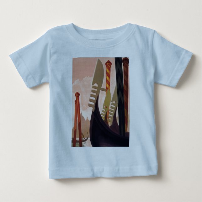 T-shirt Vintage Venezia Gondolas (Frente)