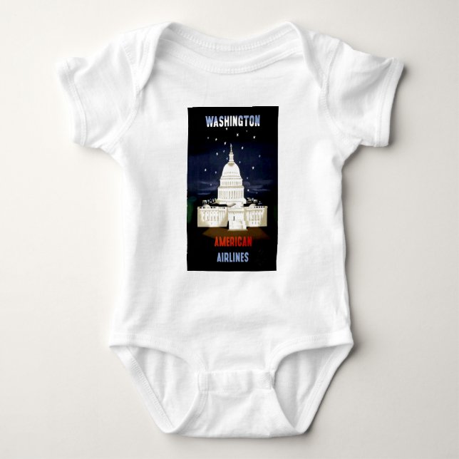 T-shirt Vintage Washington Viagem (Frente)