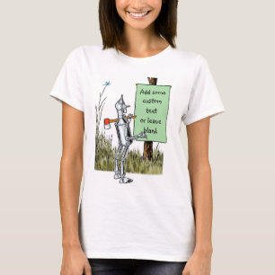 T-shirt Vintage Wizard of Oz, Tinman Reading Sign