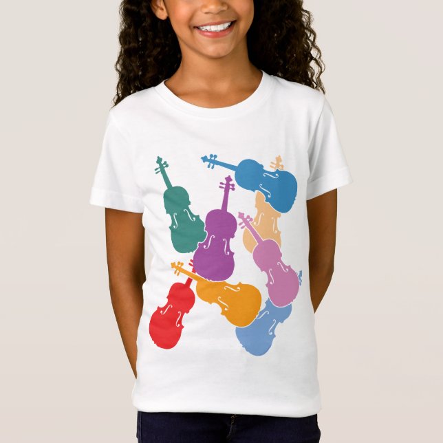 T-shirt Violas coloridas (Frente)