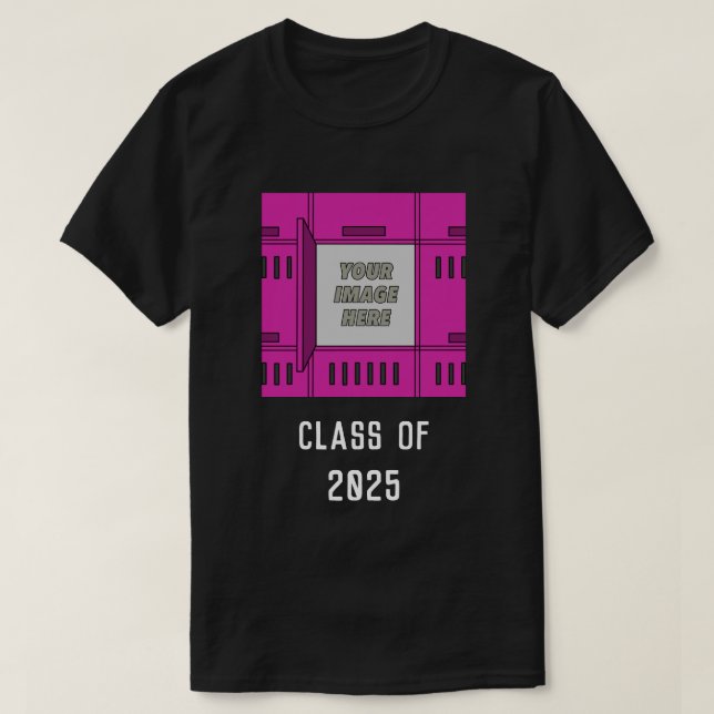 T-Shirt Violeta de Quadro Aberto Personalizável (Frente do Design)