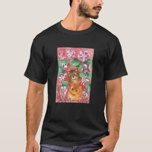 T-shirt Violeta e gatos, Louis Wain