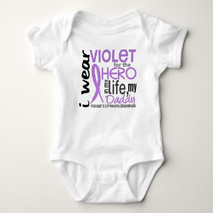 T-shirt Violeta para o linfoma do meu Hodgkin do pai do