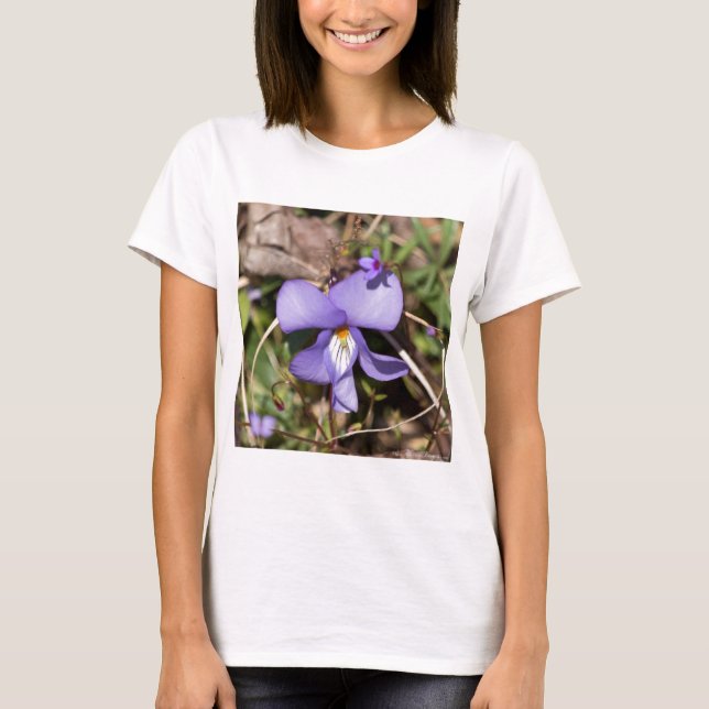 T-shirt Violeta Pata de Pássaro c/ Azulejos (Frente)