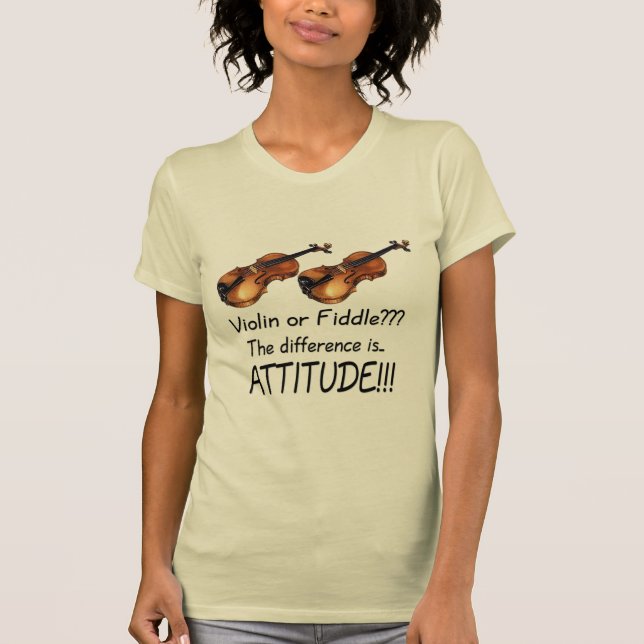 T-shirt Violin ou Fiddle??? (Frente)