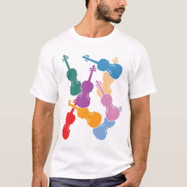 T-shirt Violínes Coloridos