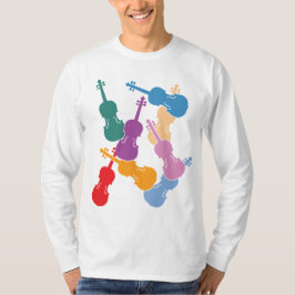 T-shirt Violínes Coloridos