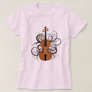T-shirt Violino com pântanos
