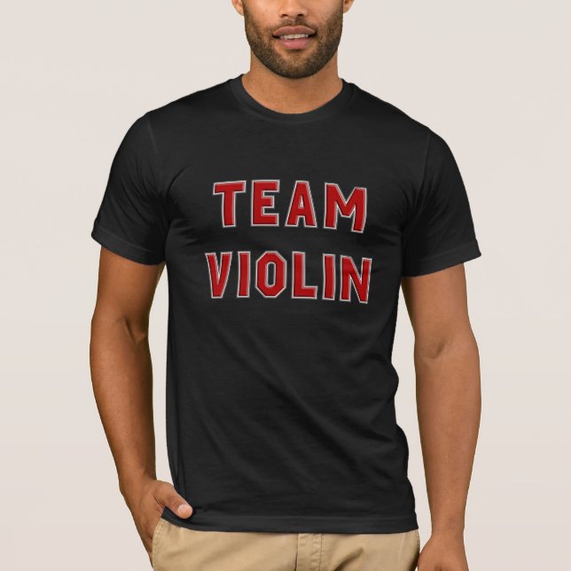 T-shirt Violino da equipe no vermelho (Frente)