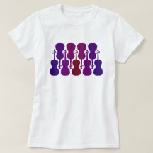 T-Shirt Violino De Fade Roxo
