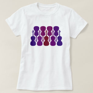 T-Shirt Violino De Fade Roxo