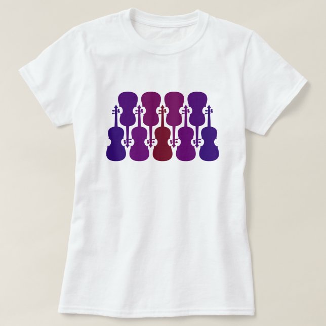 T-Shirt Violino De Fade Roxo (Frente do Design)