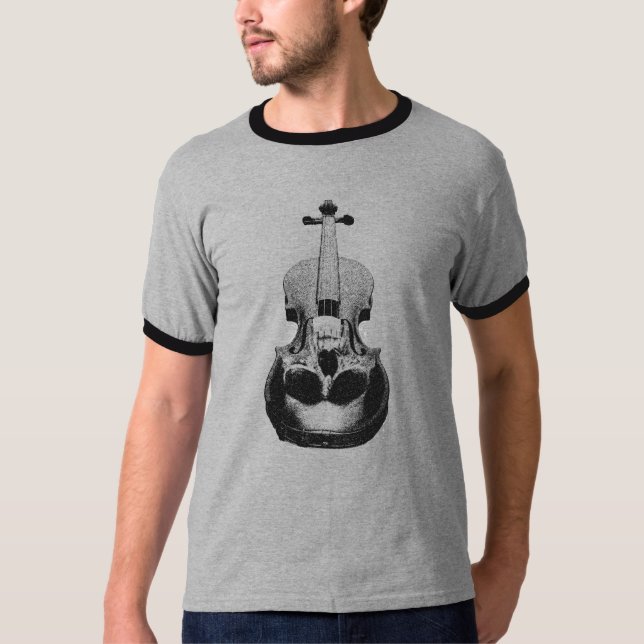 T-shirt Violino do crânio (Frente)